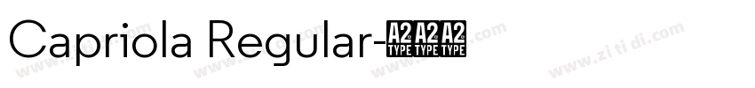 Capriola Regular字体转换